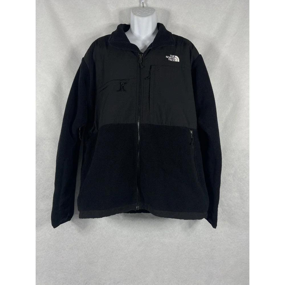 The North Face Denali Jacket Mens XL Black Fleece Lined Full Zip Polartec